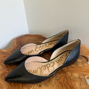 Sam Edelman Rodney Black Leather D’Orsay Flats
